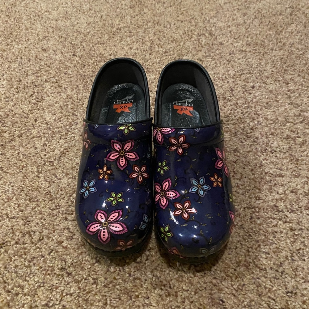 Dansko Blue and Pink Slippers for Cozy Comfort💙